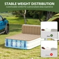 thumbnail image 3 of Uforic Queen Air Mattress with Pump and Integrated Headboard, 18in Flocked Top Inflatable Bed, Brown AirBed for Home & Guest Comfort, 3 of 8