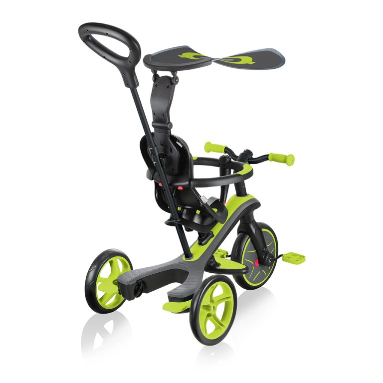 Globber 632-106 4-in-1 Trike Explorer, Lime Green, Baby Tricycle