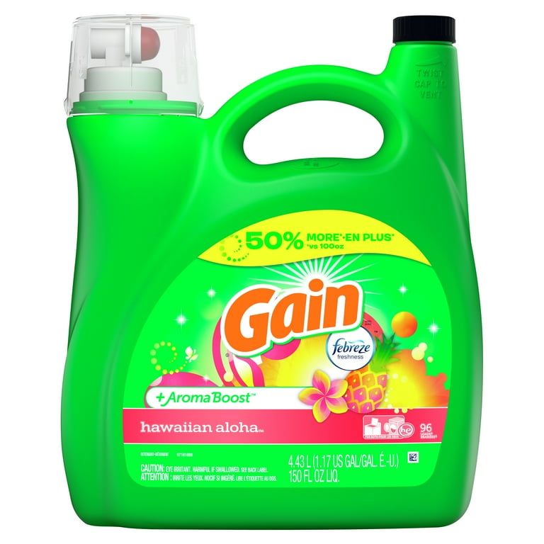 Gain Hawaiin Aloha He, 96 Loads Liquid Laundry Detergent, 150 fl