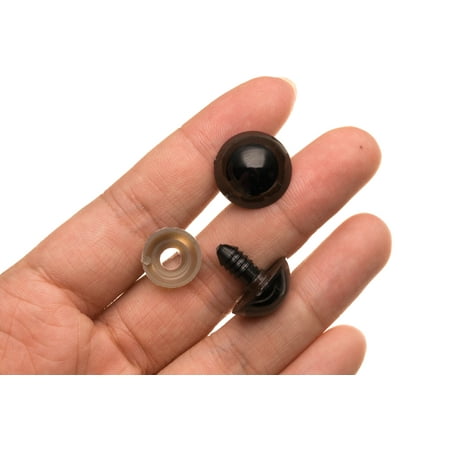 - Brown Shank Back Animal Eyes For Dolls And Teddy Bears 18x20mm