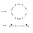 thumbnail image 4 of Estevez luminario LED empotrable FLAT DECO CCT, 18 Watts, 3 temperaturas, regulable, blanco, 4 of 6