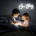 thumbnail image 4 of LINLIN Oh Baby Neon Light Signs, LED Neon Sign Wall Decor with Power Adapter& Dimmable Switch Neon Lamp for Party Wedding Home Decor Kid Bedroom Bar, 4 of 8
