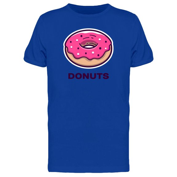 Pink Cartoon Donut Tee Men's -Image by Shutterstock