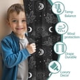 thumbnail image 3 of Blackout Kids Curtains,Black Eye Moon Crystal Cloud Star Pattern Childrens Insulated Curtains Set Of 2,Bedroom Essentials,Toddler Room Decor 52x84in(132x213cm), 3 of 5