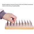 thumbnail image 4 of HUGFEGWE 36 Hole Wooden Pegboard for Finger Dexterity Iron Rods Fine Motor Skill Test Hand Grip Strength Training Wooden Counting Peg Board CJB91-100592, 4 of 9