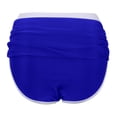 thumbnail image 4 of DHFJKG High Waisted Swimsuit Bottoms Women Color Block High Cut Swim Briefs Tummy Control Bikini Bottom Versatile Beachwear, 4 of 9