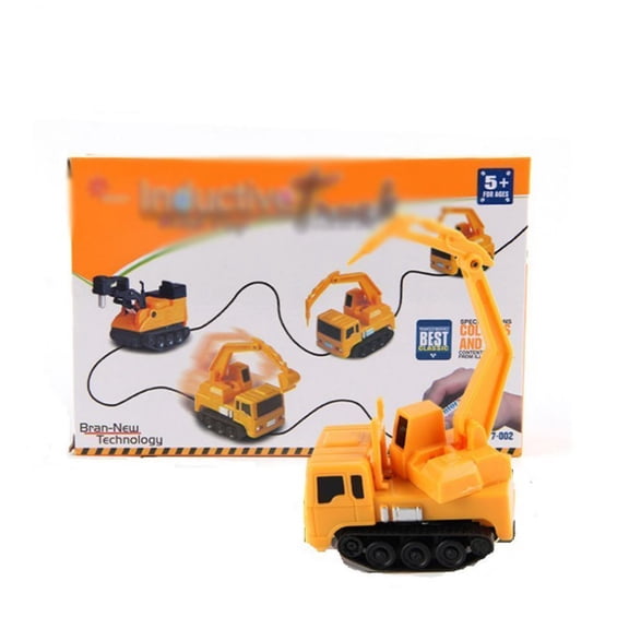 Esaierr Baby Toddler Toys Car Construction Vehicles Toys Mini Pen Automatic Inductive Toy Car Delineation Engineering Car Toys