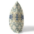 thumbnail image 3 of Rose Diamond Indoor/Outdoor Fabric Pillow with Zip in Off White Blue 20x20, 3 of 5