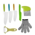 thumbnail image 2 of Juego completo de cuchillos para cortar verduras y tartas para niños de siete piezas, cuchillo de plástico para niños, cuchillo de fruta, regalo, 2 of 6