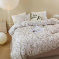 thumbnail image 4 of Cover Queen Size - Mini Green Leaves Botanical Floral Duvet Cover Set, Super, 4 of 7