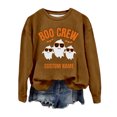 thumbnail image 1 of VBARHMQRT Sweat à Capuche pour Femmes Zip Imprimé Manches Longues Léger Col Rond Pull Graphique Blouses Amples, 1 of 4