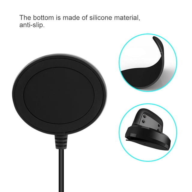 USB Charge Dock Portable Matériau Antidérapant Silicone Conception Conviviale avec Fente pour Carte pour Engrenage Fit2 Smart Watch -R360