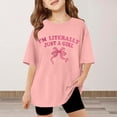 thumbnail image 2 of shoper Birthday Girl Shirt Round Neck Short Sleeve T-Shirts Fashion Summer Tops Little Girls Clothes, 2 of 4