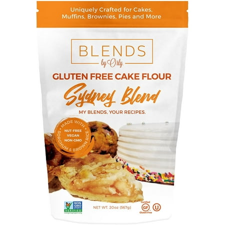 Premium Gluten Free Cake Flour | Gluten Free Pancake and Waffle Flour - Baking Flour for Gluten Free Muffins, Gluten Free Brownies, GF Cupcakes, GF Souffles from Sydney Blends by Orly 20 (Best Gf Pancake Recipe)