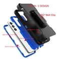 thumbnail image 3 of For Samsung Galaxy S23 2023 61" Case, Heavy Duty Rugged Defender Case with [Belt Clip Holster] [Built in Screen Protecotr], Shockproof Full Body Protection Kickstand Cover, Blue, 3 of 8