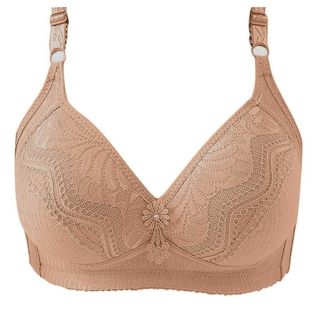 

Knosfe Women s Full-Coverage Comfort Push Up Wireless Bra Support Minimizer Bras Plus Size M