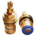 thumbnail image 4 of 2pcs Faucet Valves Set Faucet Valves Replacement Brass Ceramic Stem Disc Cartridge Faucet Valve Quarter Turn 1/2" for Bathroom Kitchen Faucet, 4 of 5
