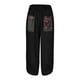 thumbnail image 3 of WILLBEST Pantalones Casuales de Lino para Mujer, Pierna Ancha, Holgados, Estilo Cónico, Cintura Elástica Cómoda para Uso Diario. Extra Grande, 3 of 4