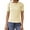 Apricot, variant on Blouses for Women Summer Short Sleeve Crew Neck Tops Ribbed Knitted Slim Fit Basic Tees