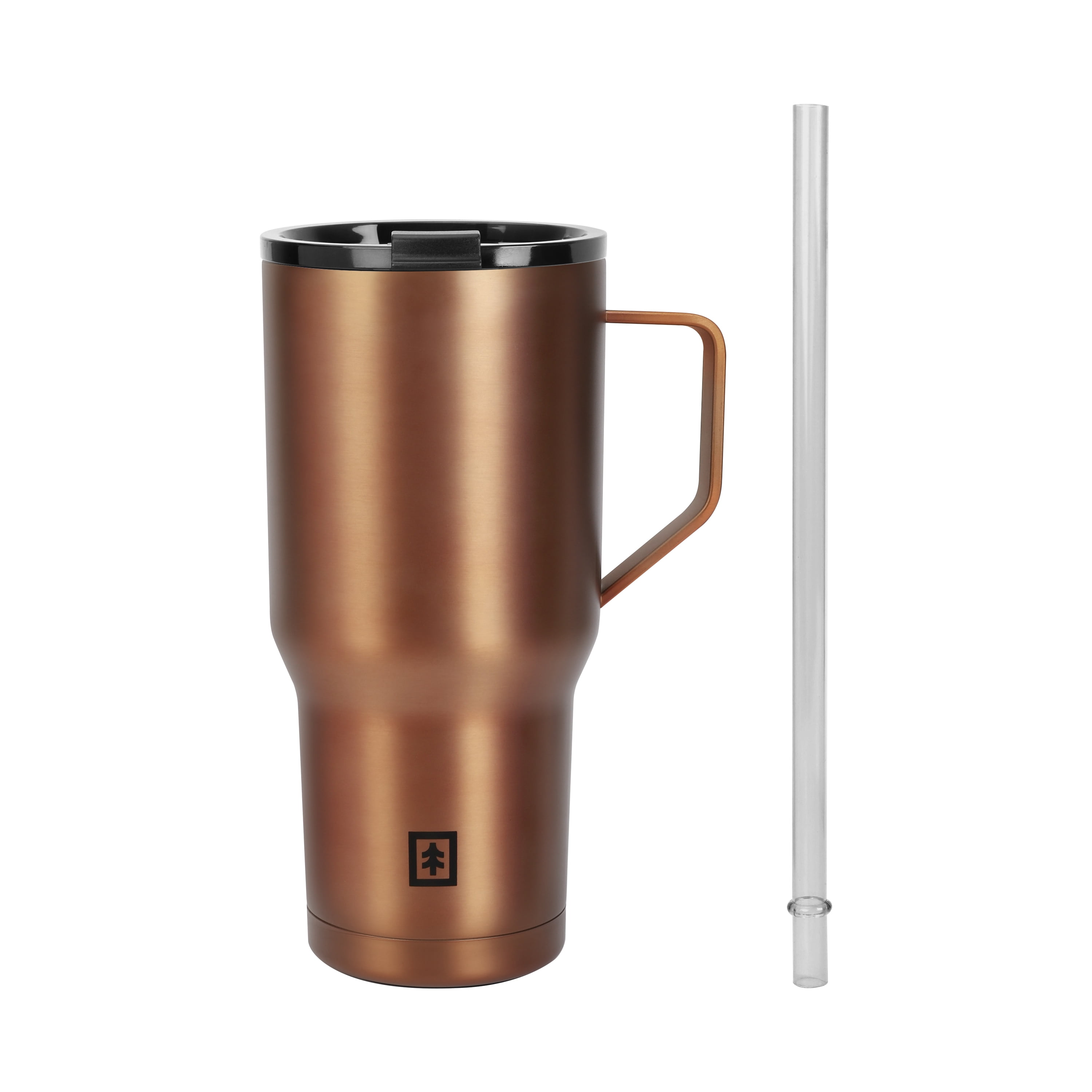 Swiss Tech Becher Bronze 30oz Water Bottle with Handle, Triple
