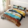 thumbnail image 3 of Erosebridal Kids Camping Themed Twin Quilt Set,Rustic Country Adventure Twin Coverlet Set For Boys,2-Piece, 3 of 7