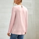 thumbnail image 4 of Moda mujer encaje sólido manga larga encaje patchword o-cuello camiseta blusa Fridja hkj391, 4 of 4