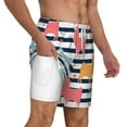 thumbnail image 3 of Balery Colorful Llama Mens Swim Trunks Swim Shorts for Men Quick Dry Inseam Beach Shorts with Compression Liner Pocket-Medium, 3 of 9