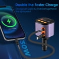 thumbnail image 4 of Cargador de coche retráctil MQOUNY 5 en 1 Fast 90 W con Bluetooth 5.3, 4 of 7