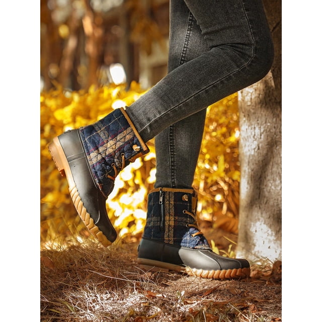 STQ Duck Boots for Women Waterproof Winter Boots Quilted Snow Boots