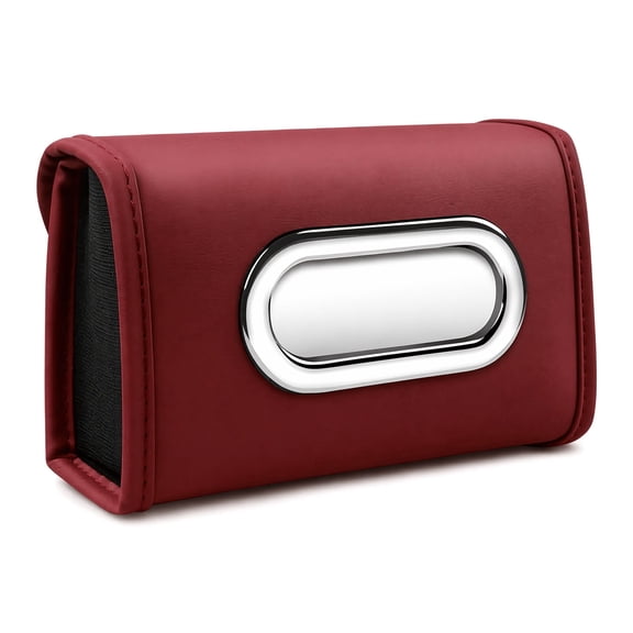 WEAIZYS Car Tissue Holder, PU Leather Premium Rectangle Tissue Box Cover, Extra Large Backseat Napkin Organizer