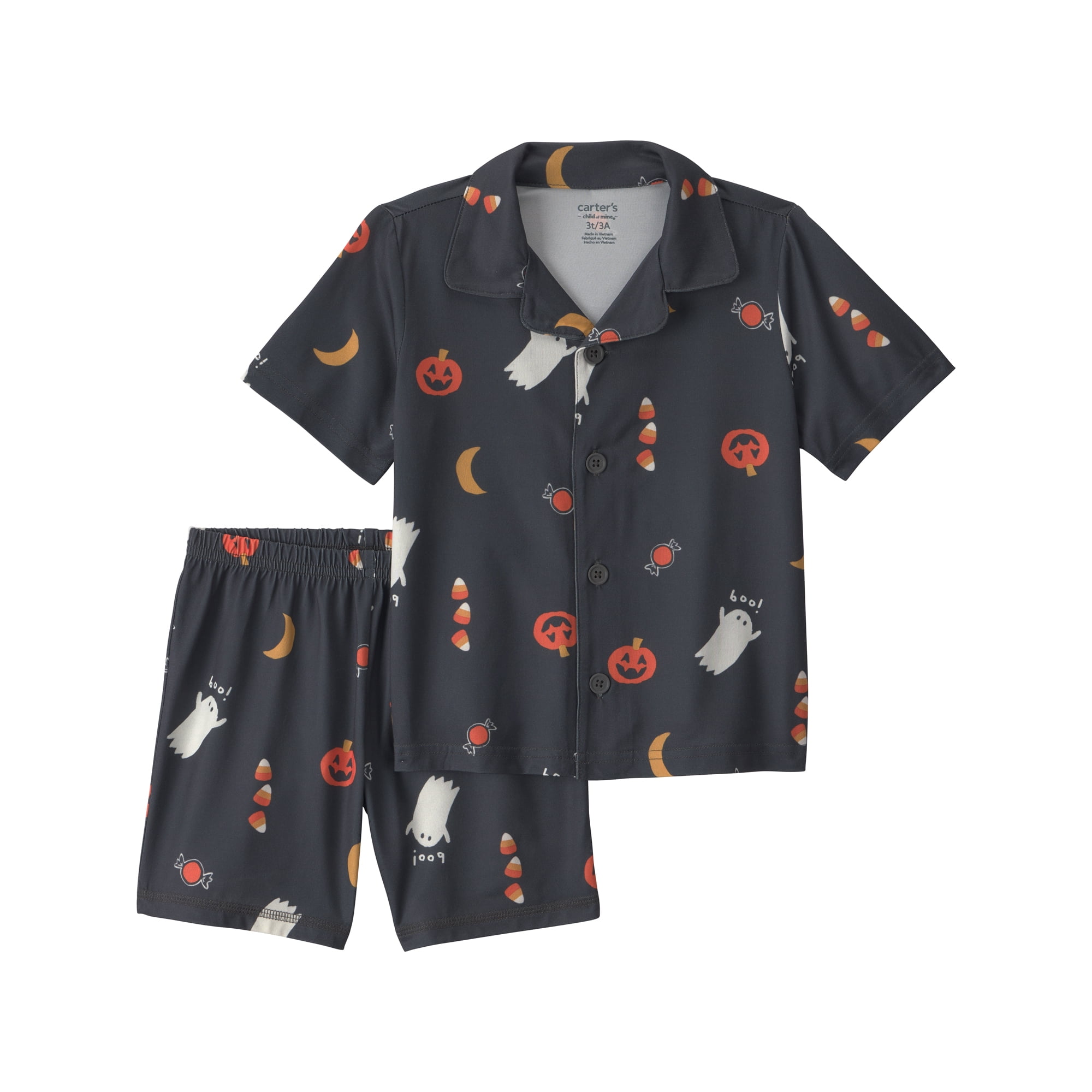 Carter's Child of Mine Baby and Toddler Halloween Pajama Shorts Set, 2-Piece, Sizes 12M-5T