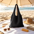 thumbnail image 5 of Beach Tote Bag, Woven Summer Shoulder Bag Boho Crochet Beach Bag for Travel Pool Picnic Shopping, Lightweight Spacious 11.81 x 15.74 in, 5 of 6