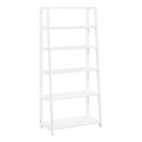 Bayfront 5-Self Folding Bookcase in Willow White Wood Finish