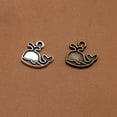 thumbnail image 4 of 50 piezas de colgante de pulsera de ballena con chorro de aleación, dijes de bricolaje, accesorio para hacer joyas para manualidades de collar (plata antigua), 4 of 8