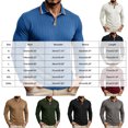 thumbnail image 3 of GEWSEY Mens Polo Shirt Long Sleeve Casual Button Dress Knit Golf Polo Shirt (Blue, M), 3 of 5