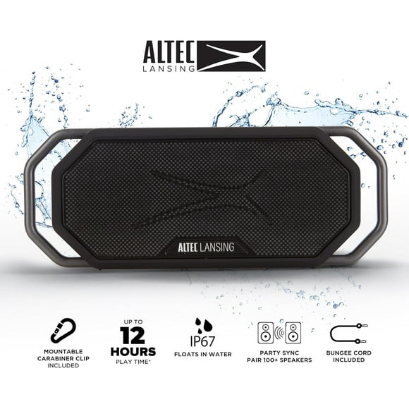 bocina altec lasing,resistente al agua, reproducción de 12 horas, carga rápida , RMS 8 W