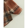 thumbnail image 6 of Toddler Baby Boy Girl Flannel Plaid Shirt Jacket Button Down Shacket Infant Kid Long Sleeve Coat Top Fall Clothes, 6 of 8