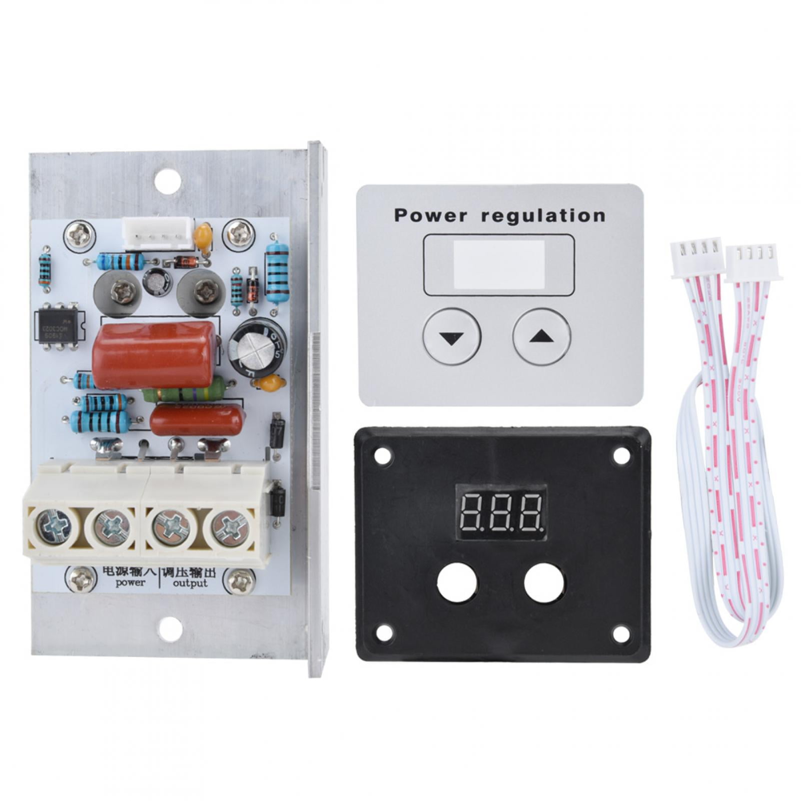 AC 220V 10000W SCR Voltage Regulator Speed Control Dimmer Thermostat LED Display 