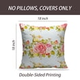 thumbnail image 2 of LALILO Throw Pillow Covers Floral With Roses Rose Floral Cushion Cover 18" x 18", 2 Pack, 2 of 6