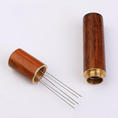 

Wood Coffee Tamper Distributor Stainless Steel Coffee Distribution Coffee stirring Coffee Distributor Espresso Distribution Tool for pins light brown