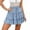 Blue, variant on Viikei Summer Skirts for Women Skirts Clearance Sale Skirt Plus Size Summer Casual Bohe High Waist Ruffled Floral Print Beach Short Skirt