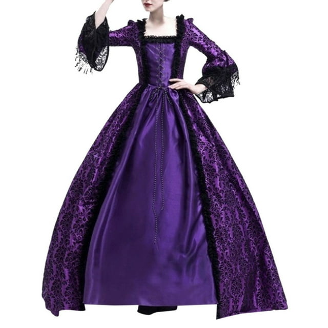 Robe de Fête Longueur 2025 Gothique Pastel Vêtements au Sol Cosplay Dentelle Rétro Médiévale Robes de Mariage pour Femmes Robe pour Femme