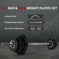 thumbnail image 2 of FlexWave 1-Inch Standard Cast Iron Weight Plate Set, 90LB Options, Multiple Sizes，for Strength Training & Weightlifting, 2 of 6