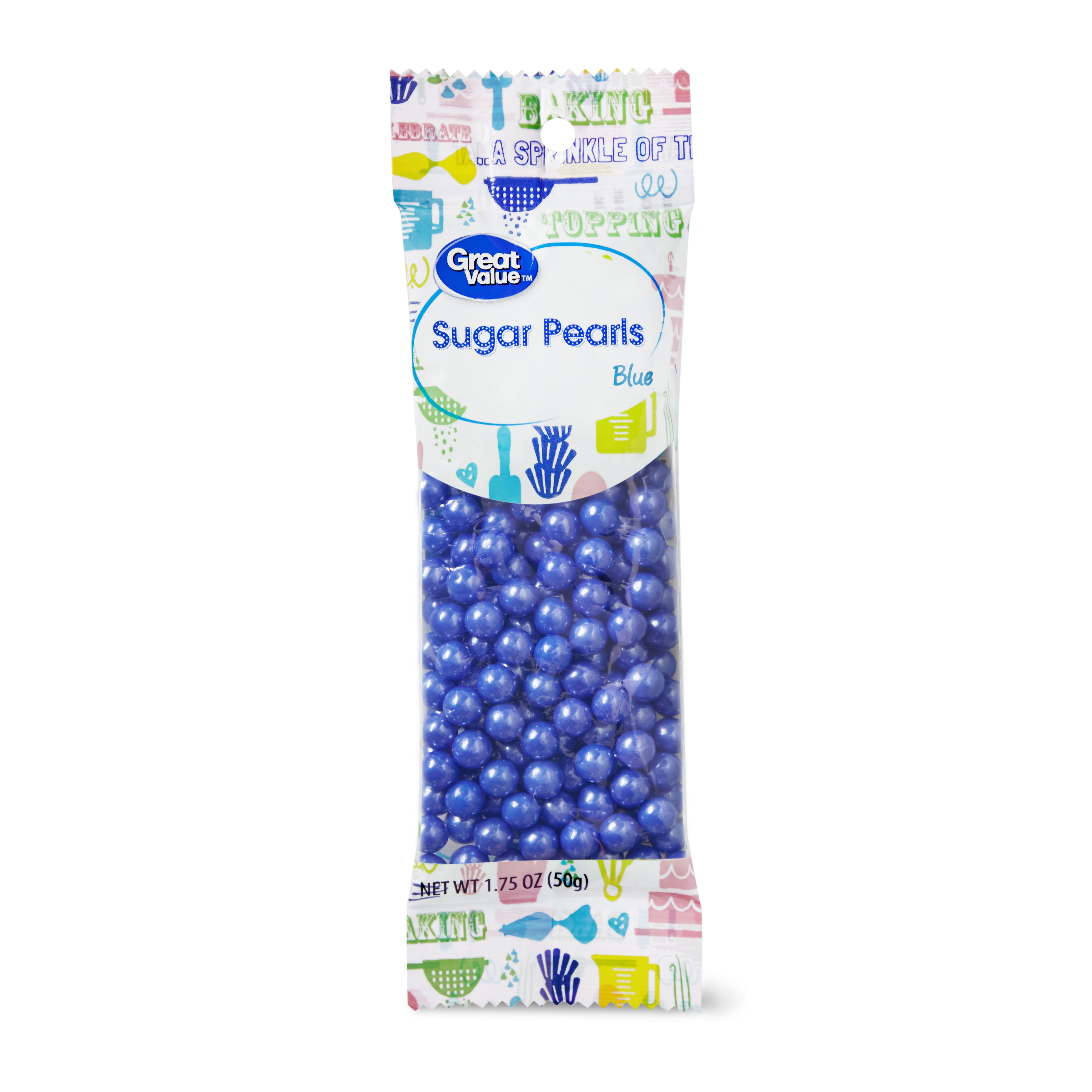 50g Sugar Dragee Blue Pearl Mix Sizes Cake/Cupcake Decorations SPECIAL OFFER
