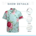 thumbnail image 7 of High Quality Hawaiian Shirts for Men Short Sleeve Aloha Beach Shirt Floral Summer Casual Button Down Shirts Blouses D66YL6, 7 of 7