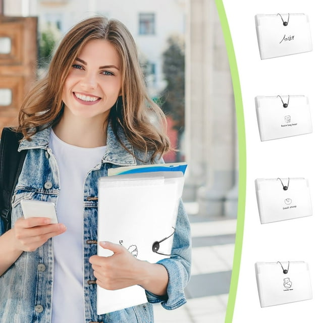 Bolsa de Archivo A4, 12 Capas, Tipo Acordeón, Transparente, para Estudiantes, Dispositivo de Clasificación de Papel de Prueba, Almacenamiento Clasificado de Papel de Prueba