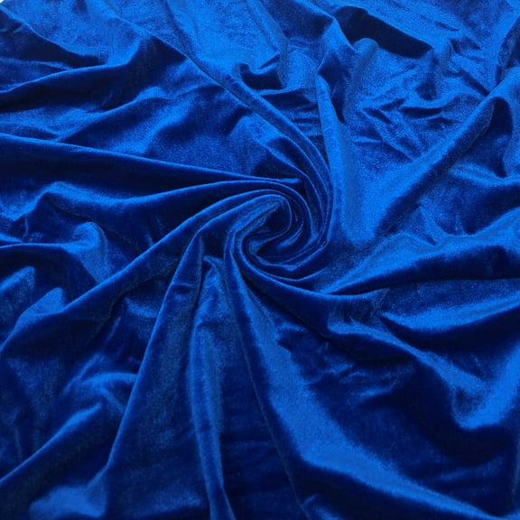 Royal Blue Stretch Velvet Solid
