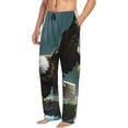 thumbnail image 6 of Honiee Forest River Bald Eagle for men - a sleek fusion of Straight Pajama Pants, versatile Lounge Pants, and cozy Sleepwear, all rolled into one-Medium, 6 of 6