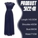 thumbnail image 4 of Vestido de Noche Mujer Largo Elegante Vestido de Cóctel de Encaje Vestido Maxi Monocolor Cuello Redondo Manga Media Vestido de Novia Vestido de Novia con Cremallera Vestido de Dama de Honor, 4 of 5