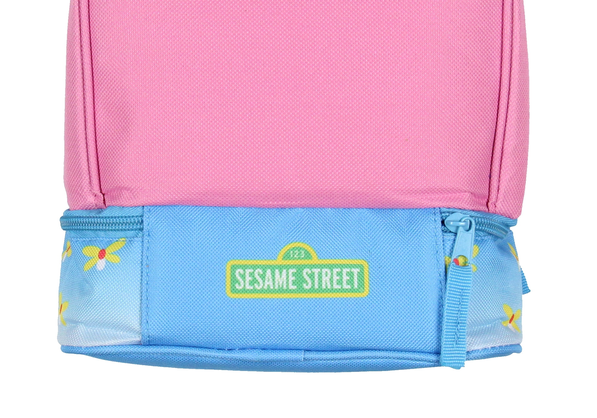 Sesame Street Abby Cadabby Face Kids Girls Cute Dual Compartment Insulated Lunch Box Pail Tote Bag 10"